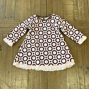 Giggle moon circle print chamois dress